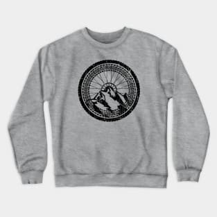 Vintage Bike Tire Grunge Mountain Biking Tread Biker Crewneck Sweatshirt